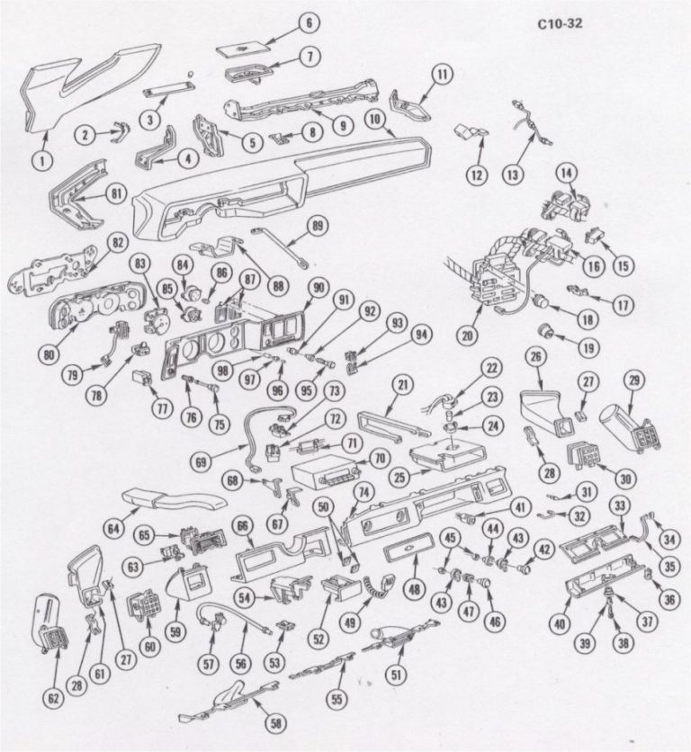 1979-1981 camaro under dash diagram – Camaro Parts World